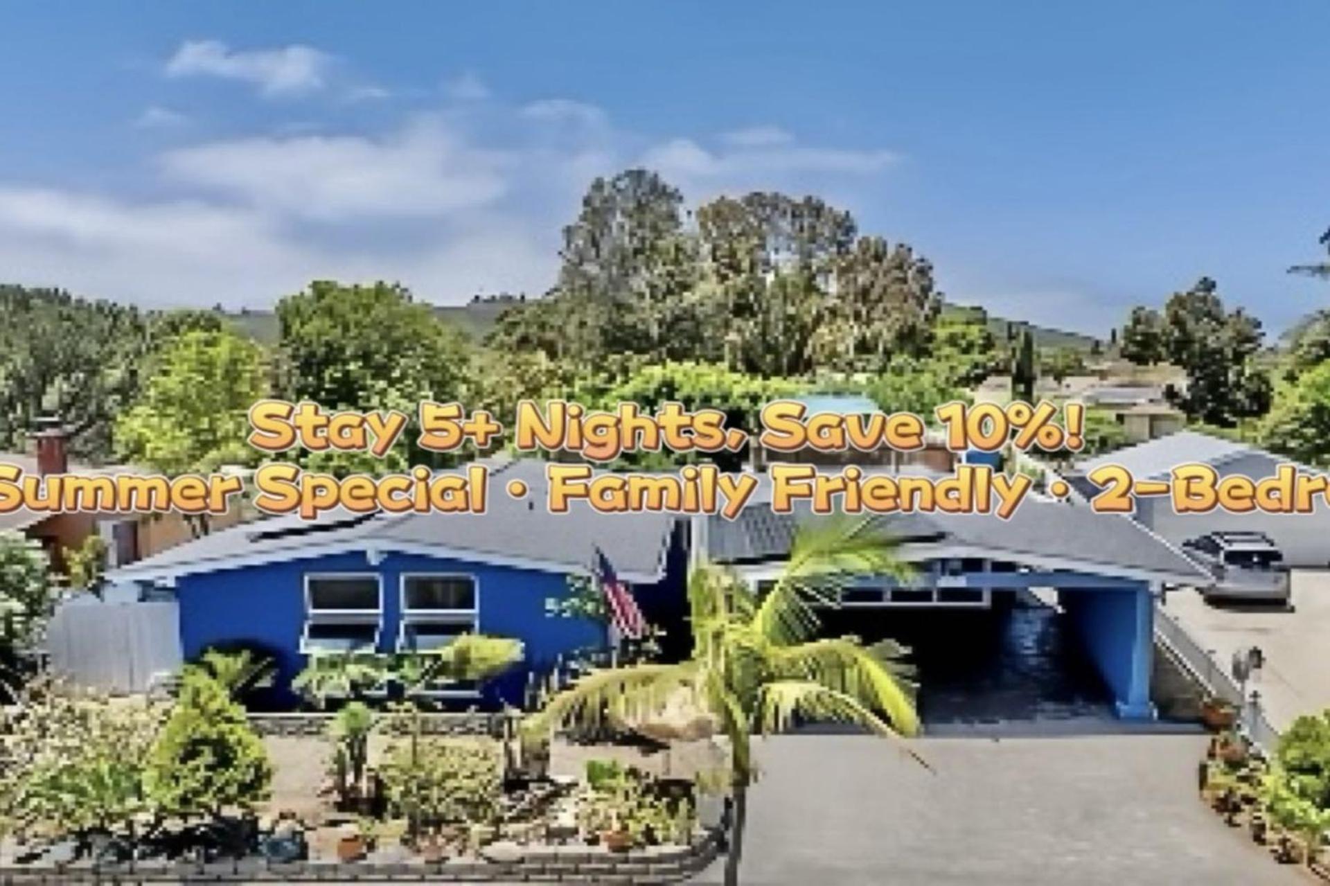 Canyon View 2Br Near Beach Balcony Retreat W Parking Casa de férias *